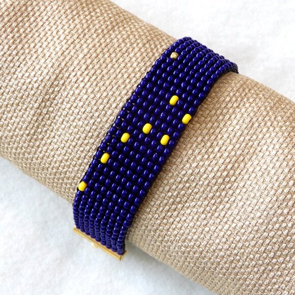 Alaska state flag Big Dipper North Star bead bracelet, handmade, adjustable leng - Picture 3 of 8